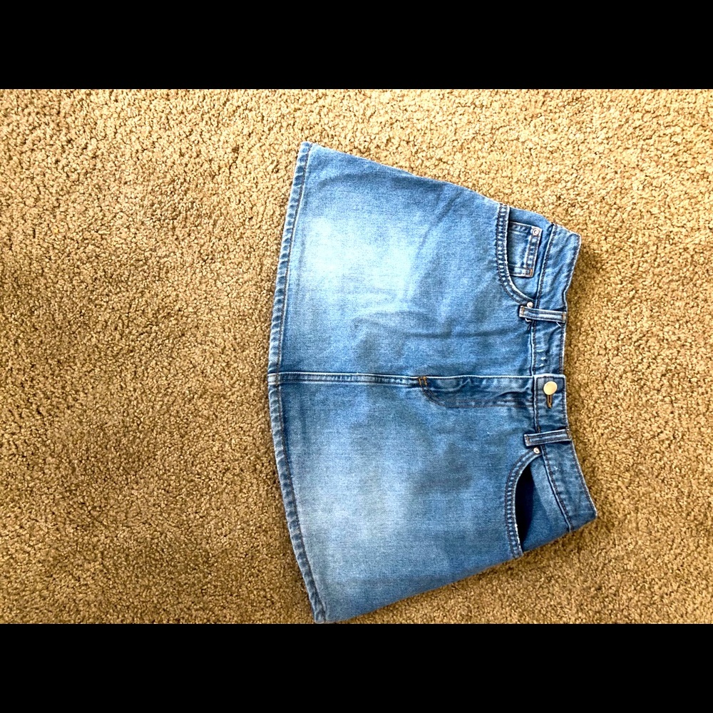 Denim mini skirt